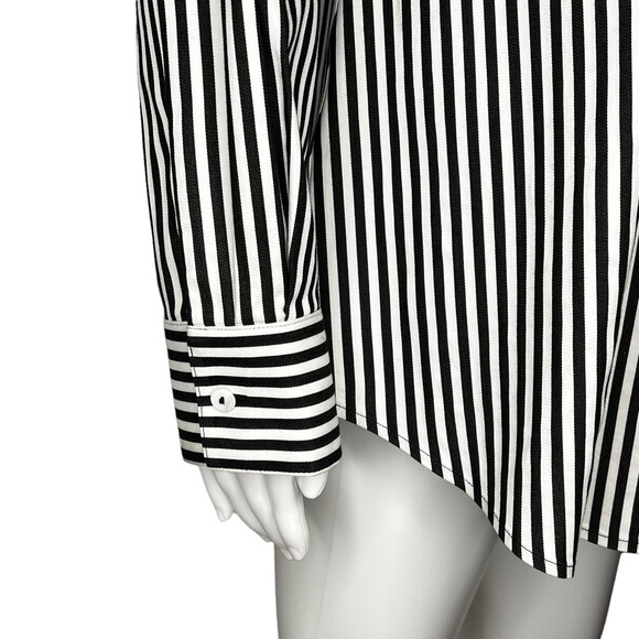 Foxcroft Non Iron Stretch Button Up Vertical Stripe 8 - Picture 3 of 7